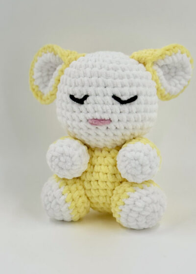 Mimosas Amigurumi ours fait main en fil Toucan fine - Sylïa Créations